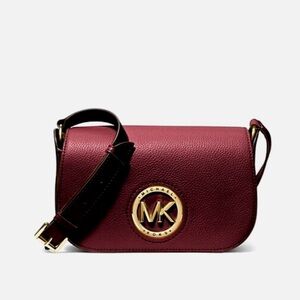 Michael Kors Samira Small Pebbled Leather Messenger Bag